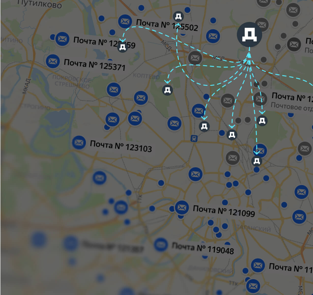 Локации складов Даркстор у дома